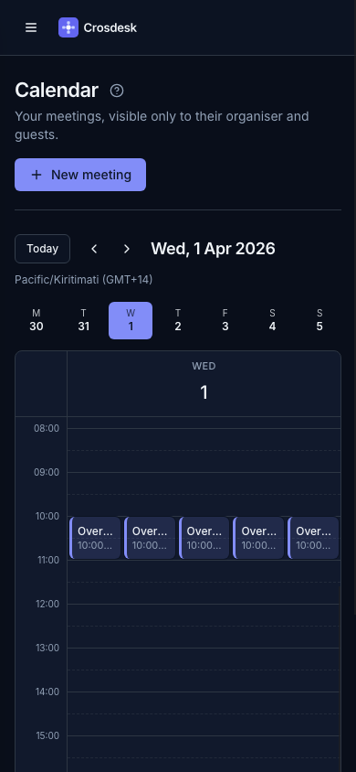 Day calendar on a phone