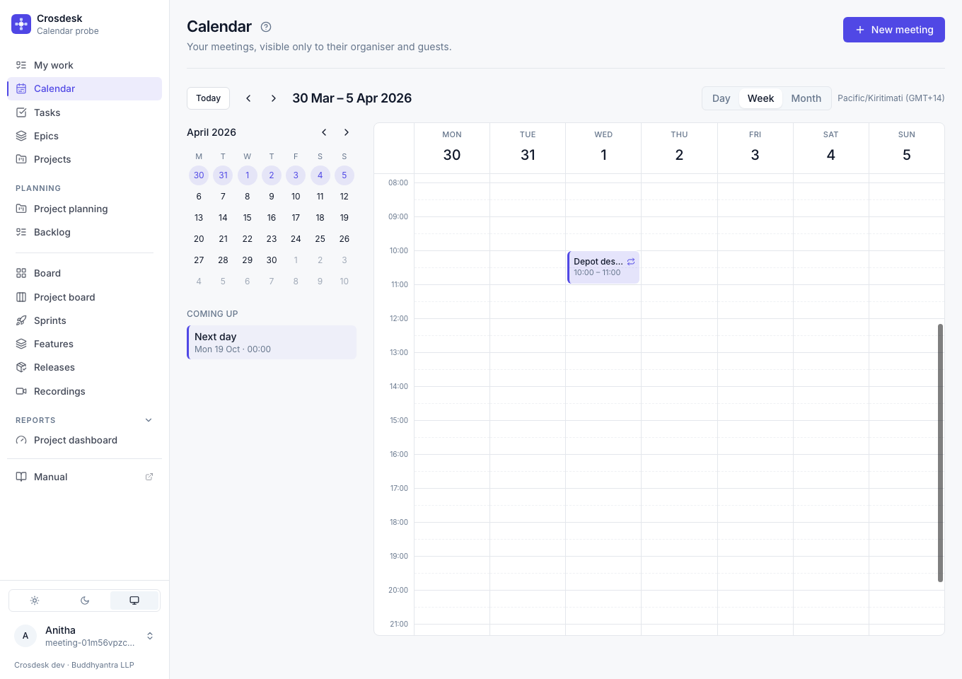 Week calendar